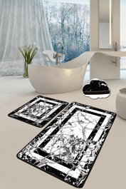 Mijölnir Marmor - Black Juego de alfombras de baño